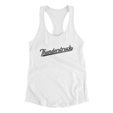 Chicago Thunderstruck Women's Racerback Tank-White-Allegiant Goods Co. Vintage Sports Apparel