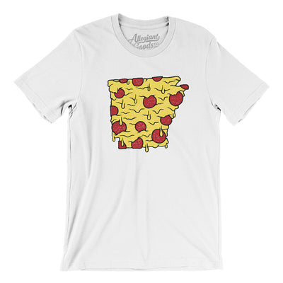 Arkansas Pizza State Men/Unisex T-Shirt-White-Allegiant Goods Co. Vintage Sports Apparel