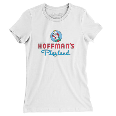Hoffmans Playland Amusement Park Women's T-Shirt-White-Allegiant Goods Co. Vintage Sports Apparel