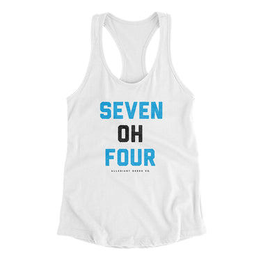 Charlotte 704 Women's Racerback Tank-Allegiant Goods Co. Vintage Sports Apparel