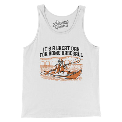 It’s A Great Day For Some Baseball Men/Unisex Tank Top-White-Allegiant Goods Co. Vintage Sports Apparel
