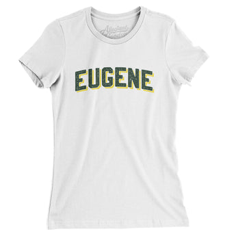 Eugene Oregon Varsity Women's T-Shirt-Allegiant Goods Co. Vintage Sports Apparel