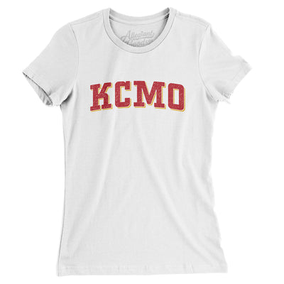 Kcmo Varsity Women's T-Shirt-White-Allegiant Goods Co. Vintage Sports Apparel