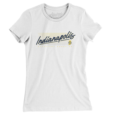 Indianapolis Retro Women's T-Shirt-White-Allegiant Goods Co. Vintage Sports Apparel