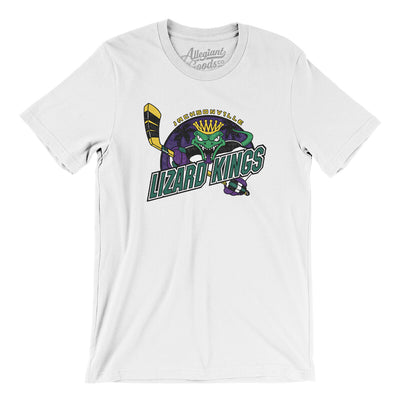 Jacksonville Lizard Kings Men/Unisex T-Shirt-White-Allegiant Goods Co. Vintage Sports Apparel