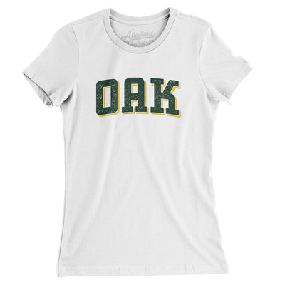 Oak Varsity Women's T-Shirt-White-Allegiant Goods Co. Vintage Sports Apparel
