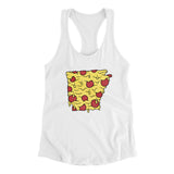 Arkansas Pizza State Women's Racerback Tank-White-Allegiant Goods Co. Vintage Sports Apparel