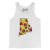 Rhode Island Pizza State Men/Unisex Tank Top-White-Allegiant Goods Co. Vintage Sports Apparel