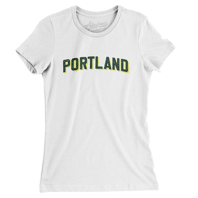 Portland Varsity Women's T-Shirt-White-Allegiant Goods Co. Vintage Sports Apparel