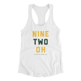 Green Bay 920 Area Code Women's Racerback Tank-White-Allegiant Goods Co. Vintage Sports Apparel