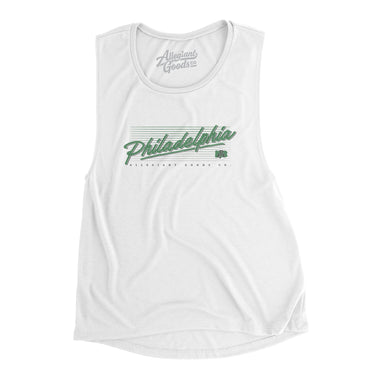 Philadelphia Retro Women's Flowey Scoopneck Muscle Tank-Allegiant Goods Co. Vintage Sports Apparel