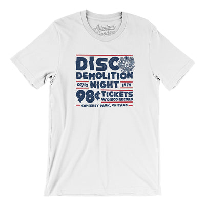 Disco Demolition Night Men/Unisex T-Shirt-White-Allegiant Goods Co. Vintage Sports Apparel