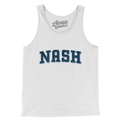 Nash Varsity Men/Unisex Tank Top-White-Allegiant Goods Co. Vintage Sports Apparel