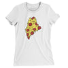 Maine Pizza State Women's T-Shirt-White-Allegiant Goods Co. Vintage Sports Apparel