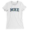 Mke Varsity Women's T-Shirt-White-Allegiant Goods Co. Vintage Sports Apparel