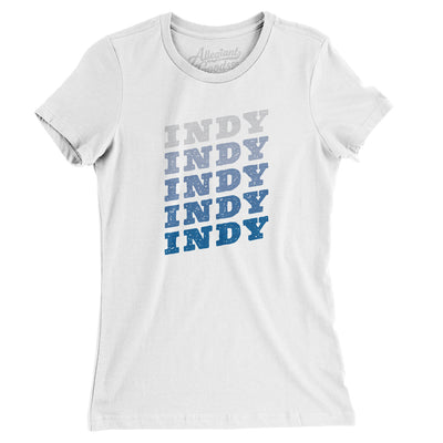 Indy Vintage Repeat Women's T-Shirt-White-Allegiant Goods Co. Vintage Sports Apparel
