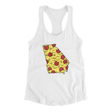 Georgia Pizza State Women's Racerback Tank-White-Allegiant Goods Co. Vintage Sports Apparel