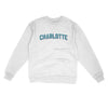 Charlotte Varsity Midweight Crewneck Sweatshirt-White-Allegiant Goods Co. Vintage Sports Apparel