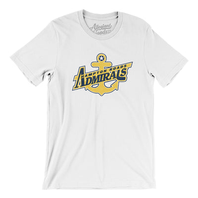 Hampton Road Admirals Men/Unisex T-Shirt-White-Allegiant Goods Co. Vintage Sports Apparel
