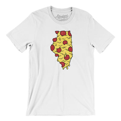 Illinois Pizza State Men/Unisex T-Shirt-White-Allegiant Goods Co. Vintage Sports Apparel
