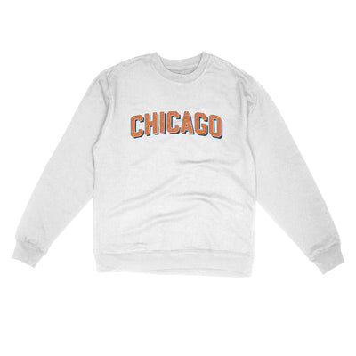 Chicago Varsity Midweight Crewneck Sweatshirt-White-Allegiant Goods Co. Vintage Sports Apparel