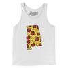 Alabama Pizza State Men/Unisex Tank Top-White-Allegiant Goods Co. Vintage Sports Apparel