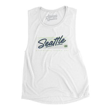 Seattle Retro Women's Flowey Scoopneck Muscle Tank-Allegiant Goods Co. Vintage Sports Apparel