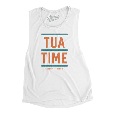 Tua Time Women's Flowey Scoopneck Muscle Tank-Allegiant Goods Co. Vintage Sports Apparel