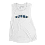 South Bend Varsity Women's Flowey Scoopneck Muscle Tank-White-Allegiant Goods Co. Vintage Sports Apparel
