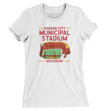 Kansas City Municipal Stadium Women's T-Shirt-Allegiant Goods Co. Vintage Sports Apparel
