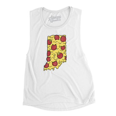 Indiana Pizza State Women's Flowey Scoopneck Muscle Tank-Allegiant Goods Co. Vintage Sports Apparel