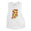 Indiana Pizza State Women's Flowey Scoopneck Muscle Tank-White-Allegiant Goods Co. Vintage Sports Apparel