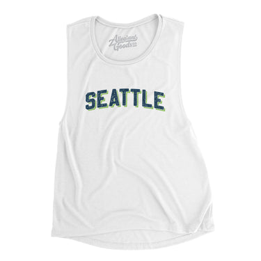 Seattle Varsity Women's Flowey Scoopneck Muscle Tank-Allegiant Goods Co. Vintage Sports Apparel