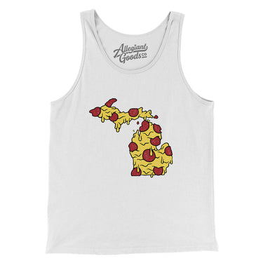 Michigan Pizza State Men/Unisex Tank Top-Allegiant Goods Co. Vintage Sports Apparel
