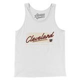 Cleveland Retro Men/Unisex Tank Top-White-Allegiant Goods Co. Vintage Sports Apparel