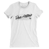 San Antonio Retro Women's T-Shirt-White-Allegiant Goods Co. Vintage Sports Apparel