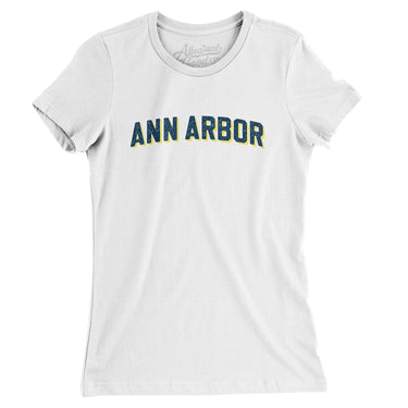 Ann Arbor Varsity Women's T-Shirt-Allegiant Goods Co. Vintage Sports Apparel