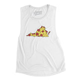 Virginia Pizza State Women's Flowey Scoopneck Muscle Tank-Allegiant Goods Co. Vintage Sports Apparel
