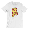 Alabama Pizza State Men/Unisex T-Shirt-White-Allegiant Goods Co. Vintage Sports Apparel