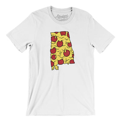 Alabama Pizza State Men/Unisex T-Shirt-White-Allegiant Goods Co. Vintage Sports Apparel