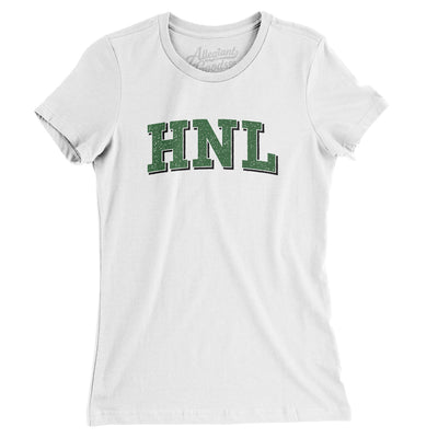 Hnl Varsity Women's T-Shirt-White-Allegiant Goods Co. Vintage Sports Apparel