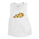 Kentucky Pizza State Women's Flowey Scoopneck Muscle Tank-White-Allegiant Goods Co. Vintage Sports Apparel
