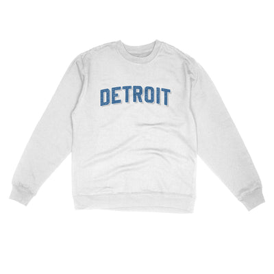 Detroit Varsity Midweight Crewneck Sweatshirt-White-Allegiant Goods Co. Vintage Sports Apparel