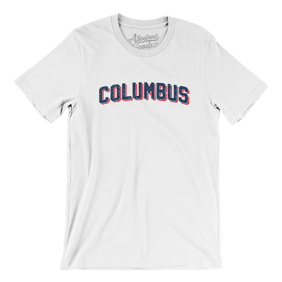 Columbus Varsity Men/Unisex T-Shirt-White-Allegiant Goods Co. Vintage Sports Apparel