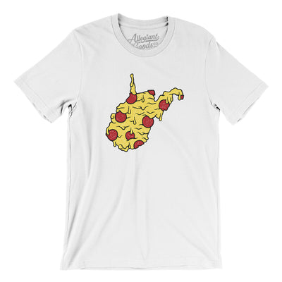 West Virginia Pizza State Men/Unisex T-Shirt-White-Allegiant Goods Co. Vintage Sports Apparel