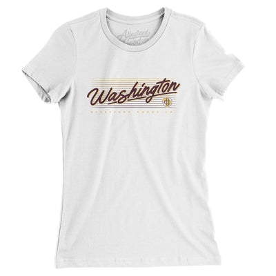 Washington Retro Women's T-Shirt-White-Allegiant Goods Co. Vintage Sports Apparel