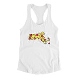 Massachusetts Pizza State Women's Racerback Tank-Allegiant Goods Co. Vintage Sports Apparel