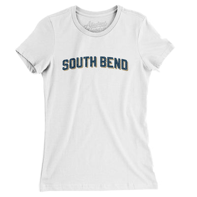 South Bend Varsity Women's T-Shirt-White-Allegiant Goods Co. Vintage Sports Apparel
