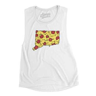 Connecticut Pizza State Women's Flowey Scoopneck Muscle Tank-Allegiant Goods Co. Vintage Sports Apparel