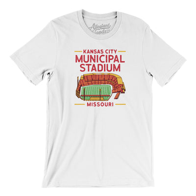 Kansas City Municipal Stadium Men/Unisex T-Shirt-White-Allegiant Goods Co. Vintage Sports Apparel